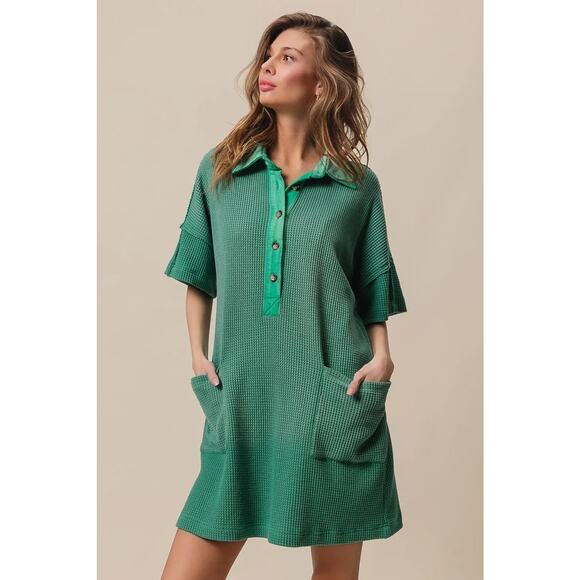 BiBi Dip Dye Mineral Washed Knit Dress - Picture 7 of 9